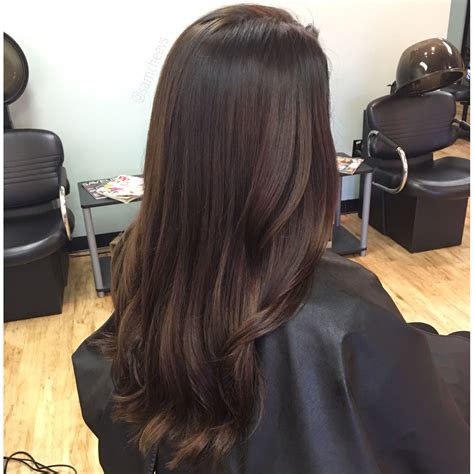 espresso brown dark brown hair with lowlights|cool espresso brown hair color.